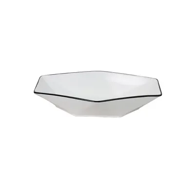 აბაზანის ნიჟარა კერამიკის 9400C matt white/blavk 570X360X140 - 2