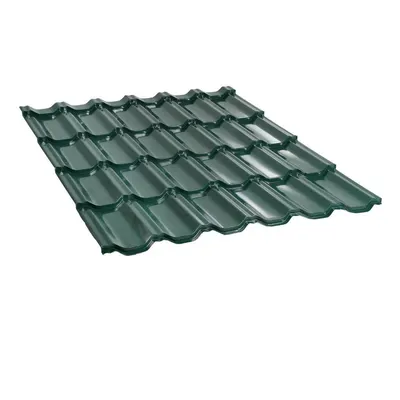მეტალოკრამიტი ფერადი თუნუქის სახურავი 0.5X1200 პრიალა RAL6005