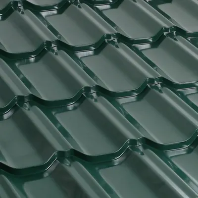 მეტალოკრამიტი ფერადი თუნუქის სახურავი 0.5X1200 პრიალა RAL6005 - 1