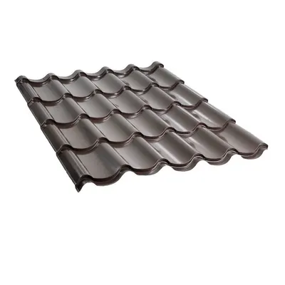 Metal Tile Colored Tin Roof 0.5X1180 Glossy RAL8019