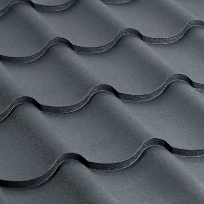 მეტალოკრამიტი ფერადი თუნუქის სახურავი 0.5X1180 ხაოიანი RAL7016 - 1