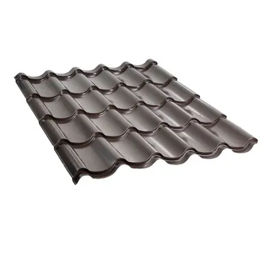 Metal Tile Colored Tin Roof 0.45X1180 Glossy RAL 8019 (South Korea)
