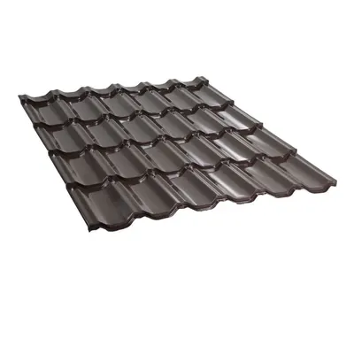 Metal Tile Colored Tin Roof 0.45X1200 Glossy RAL 8019
