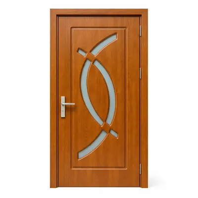 კარი მინით OP-104 ზომა 215*75*4 ფერი Oak (1-3)