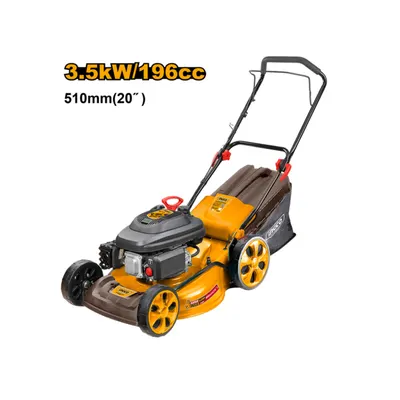 გაზონის სათიბი მანქანა ბენზინის ძრავით 3.5KW (GLM196201) INGCO