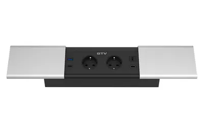 GTV დამალული დენის როზეტი ორმაგი ბუდით და USB პორტებით