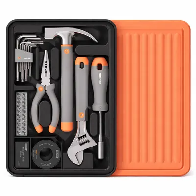 ხელსაწყოების ნაკრები 34ც H1001-E Home°/ Grey-Orange მწარ. deli