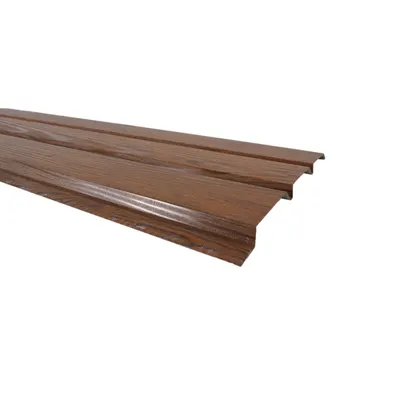 84-იანი ფერადი თუნუქის საიდინგი 0.4X345 ხაოიანი WOOD - 1