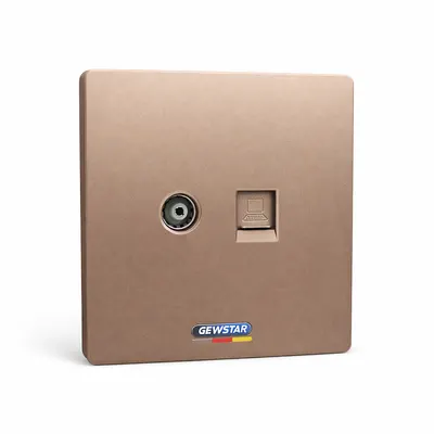 Gewstar Ecosma TV + ინტერნეტის როზეტი (TV + RJ45) – ბრინჯაოს ფერი