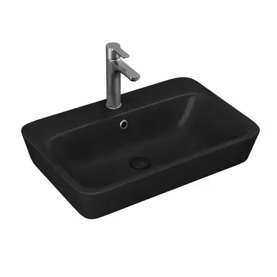 ხელსაბანი 65-სმ MITA #3065-110 ფერი : Matte Black მწ. LUCCO