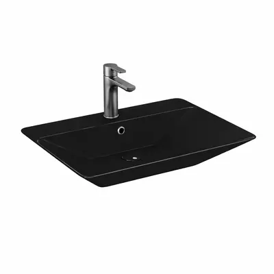 ხელსაბანი 65-სმ TOP COUNTER #3066-108 ფერი : Glossy Black მწ. LUCCO