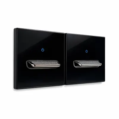 Black Switch – შავი შუშის ერთიანი ჩამრთველი ღილაკით - 1