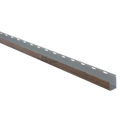 Siding Starter Profile (3m) Textured WOOD DARK