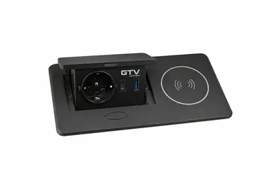 ჩასაშენებელი ელექტრო მოდული – GTV Lighting (სოკეტი + USB + უსადენო დამტენი 20255)