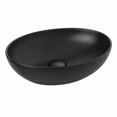 დასადები ხელსაბანი MOTTO OVAL 50 სმ MATTE BLACK