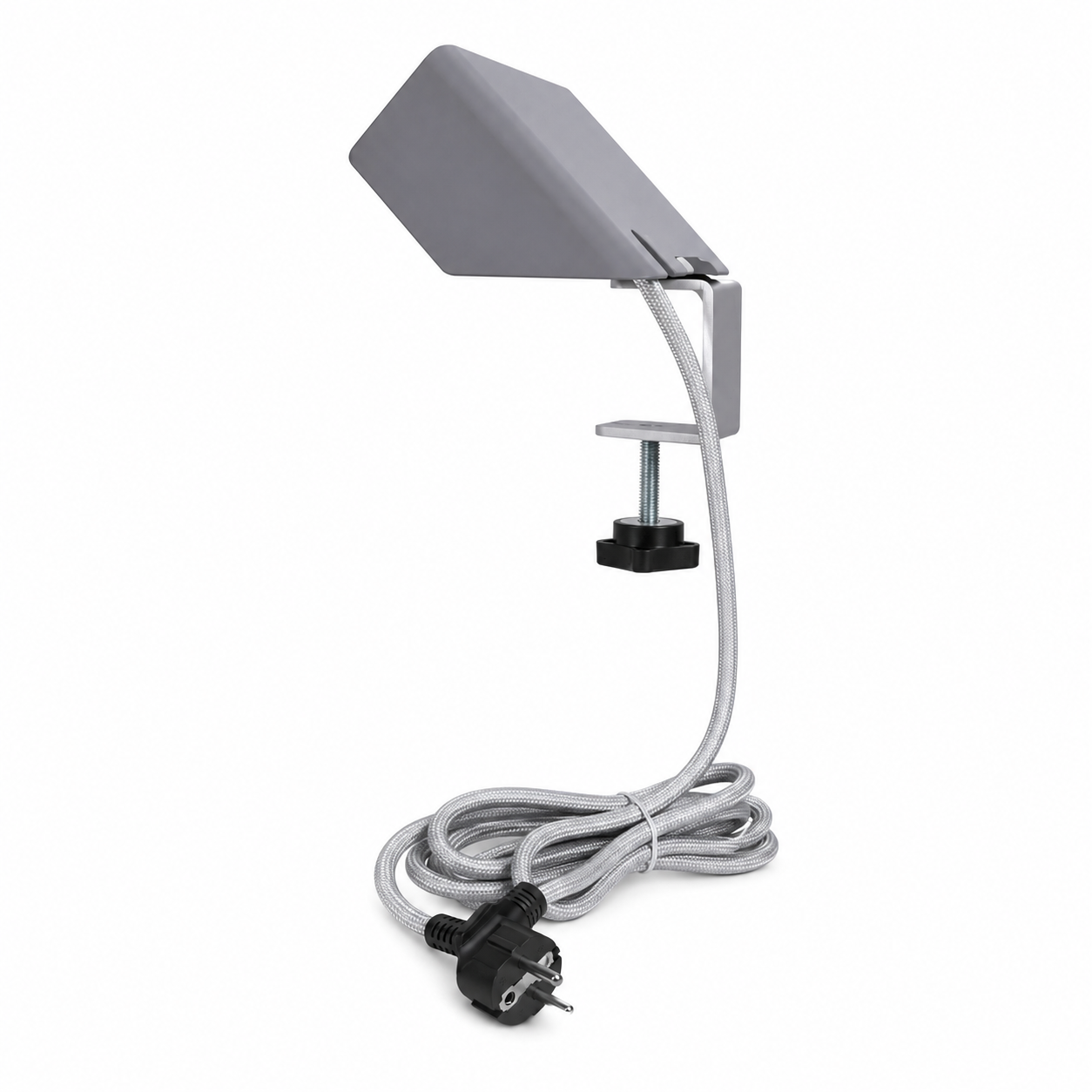 სამაგიდე ელექტრო როზეტების ბლოკი 2×220V + USB-A + USB-C, დამჭერიანი (Clamp Mount), GTV